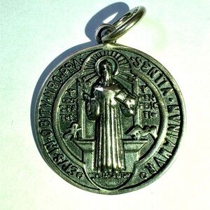 Silver Saint Benedict Medal Pendant
